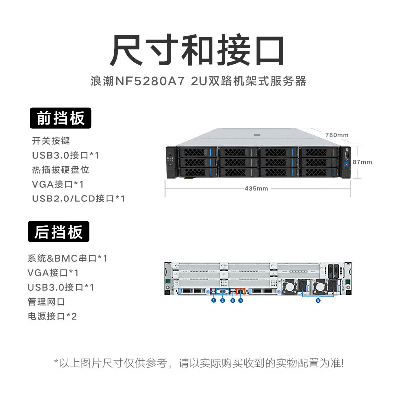 浪潮NF5280A7:2*9654/192G 4800/1.6T+3*8T/8204/2*2000W